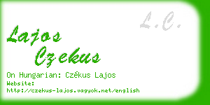 lajos czekus business card