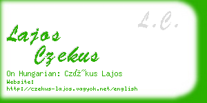 lajos czekus business card